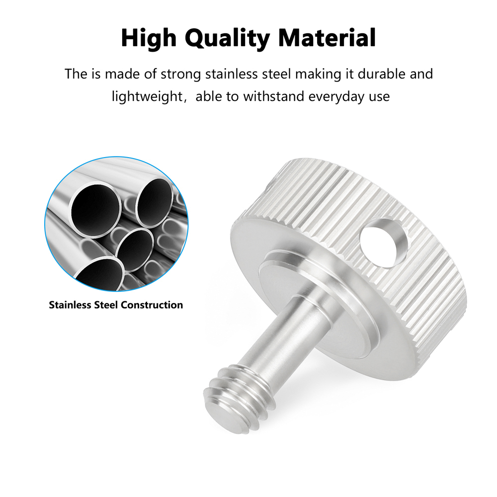 CAMVATE 1/4"-20 Thumbscrew Replacement Lock Knob For DSLR Camera Cage Handgrip & Accessory (2 Pieces)