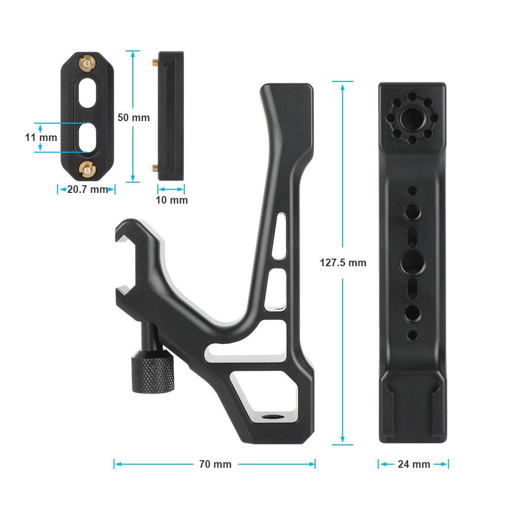 CAMVATE NATO Top Handle with ARRI-Style Accessory Mount & Safety Rail
