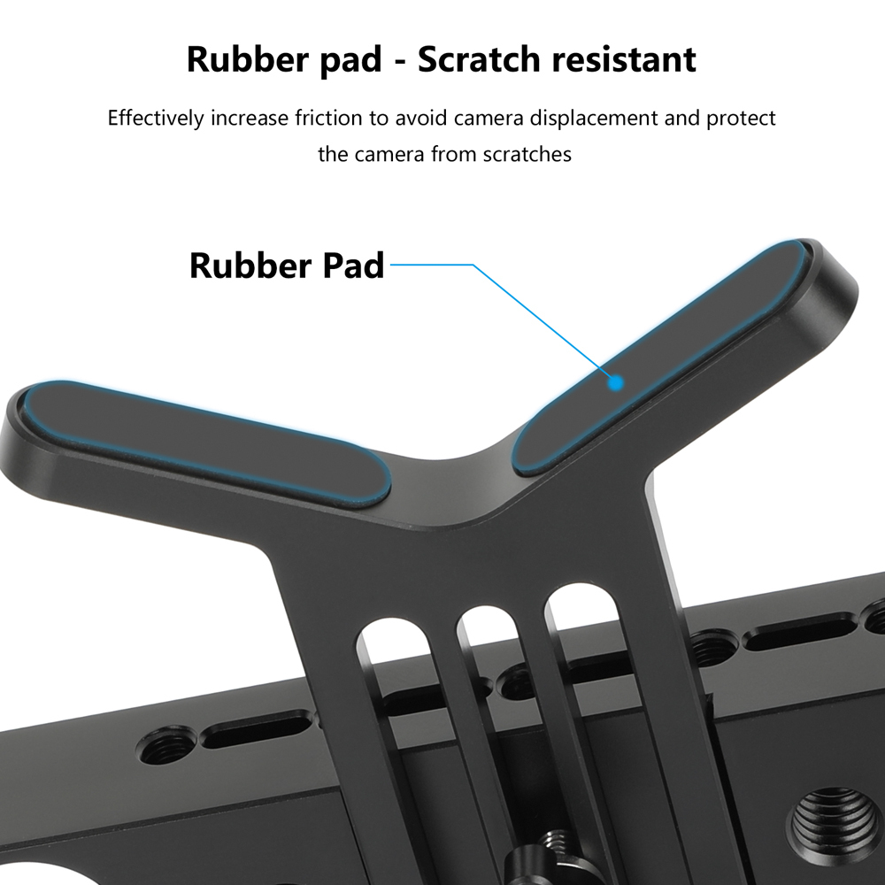 CAMVATE 19mm Studio Rod Clamp with Y-Shaped Lens Support