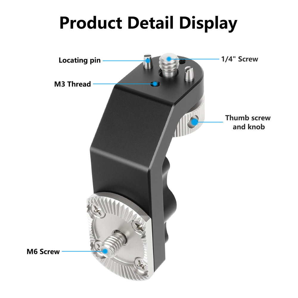 CAMVATE ARRI-Style M6 Rosette to 1/4"-20 Anti-Twist Screw Mount for SmallHD On-Camera Monitors