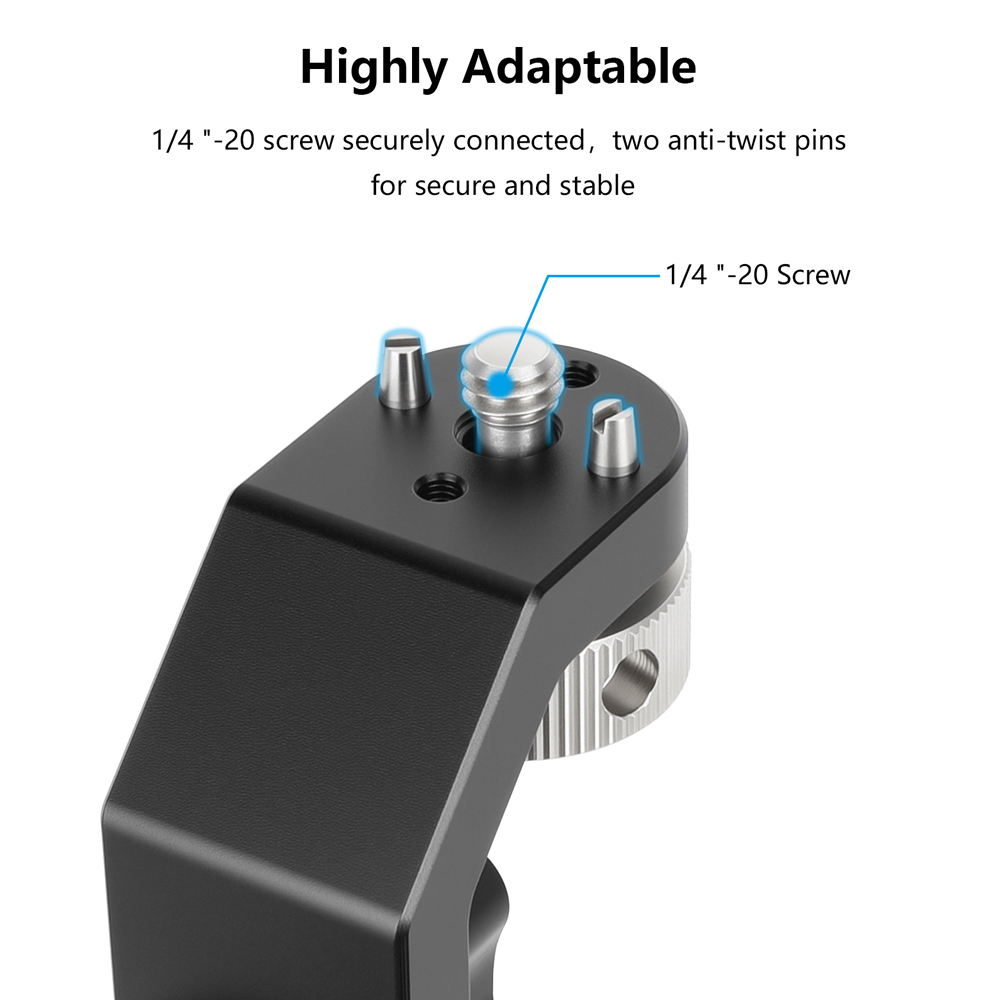CAMVATE ARRI-Style M6 Rosette to 1/4"-20 Anti-Twist Screw Mount for SmallHD On-Camera Monitors