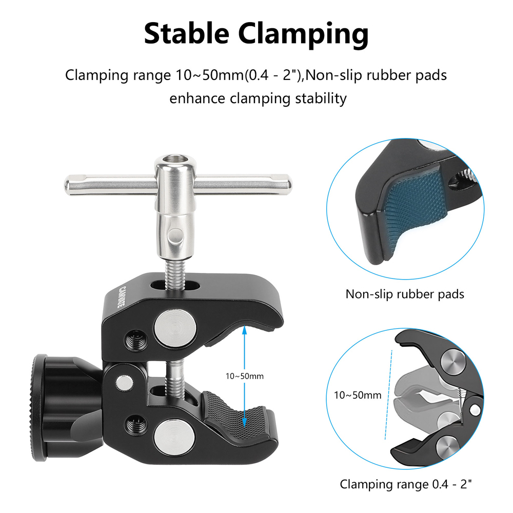 CAMVATE Super Clamp with ARRI Rosette Mount (1/4"-20 Center Thread)