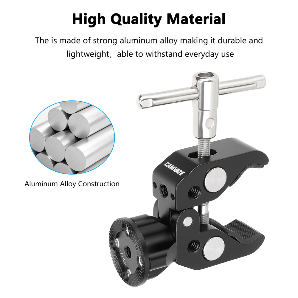 CAMVATE Multi-purpose Super Crab Clamp with ARRI Rosette Mount