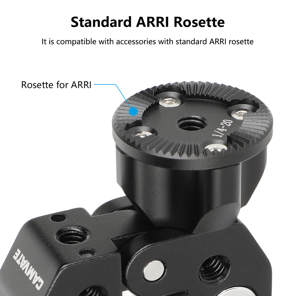 CAMVATE Multi-purpose Super Crab Clamp with ARRI Rosette Mount