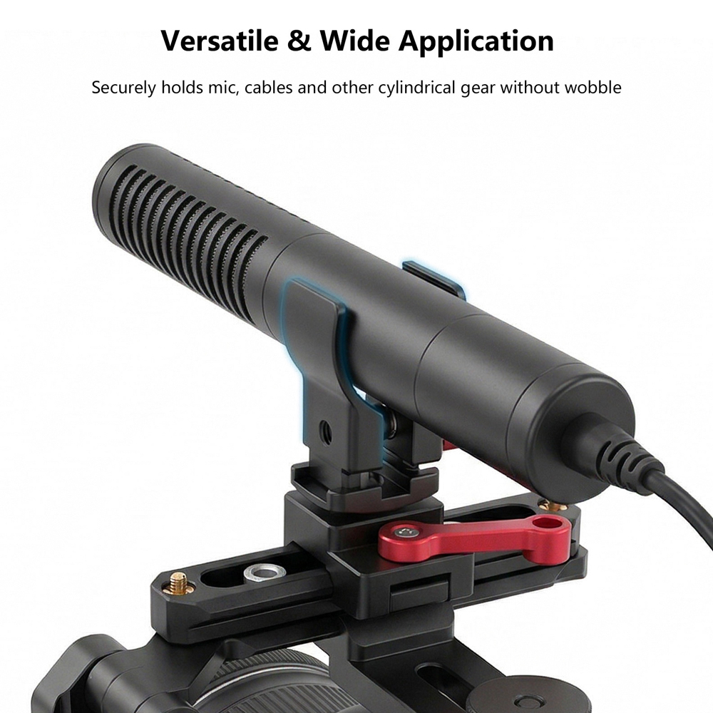 CAMVATE Shotgun Microphone Clamp Crab Clamp with Shoe Mount Adapter for Shotgun Microphones