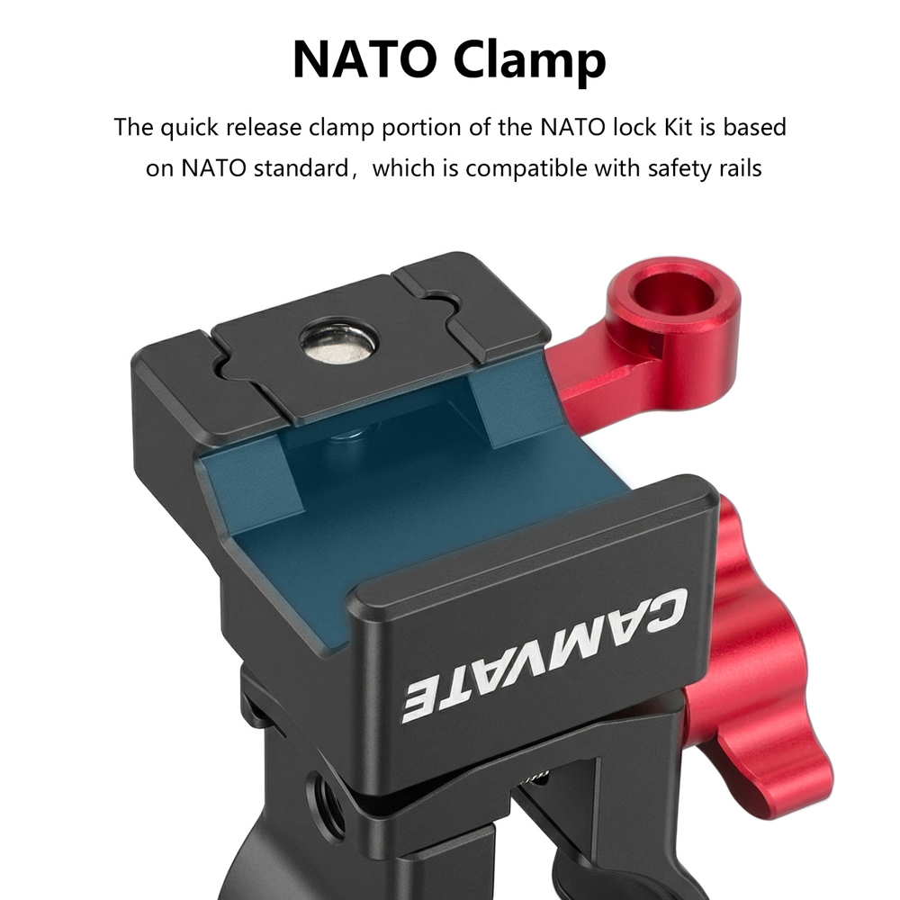 CAMVATE Shotgun Microphone Clamp Crab Clamp with Shoe Mount Adapter for Shotgun Microphones