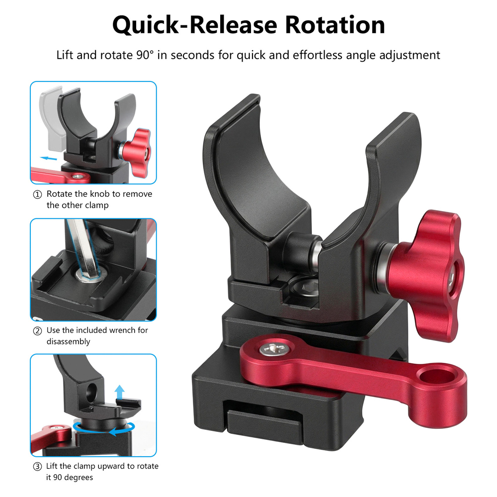 CAMVATE Shotgun Microphone Clamp Crab Clamp with Shoe Mount Adapter for Shotgun Microphones