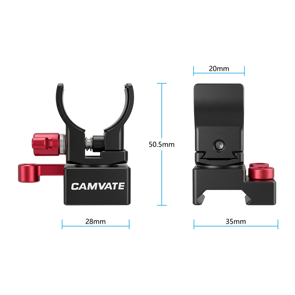 CAMVATE Shotgun Microphone Clamp Crab Clamp with Shoe Mount Adapter for Shotgun Microphones
