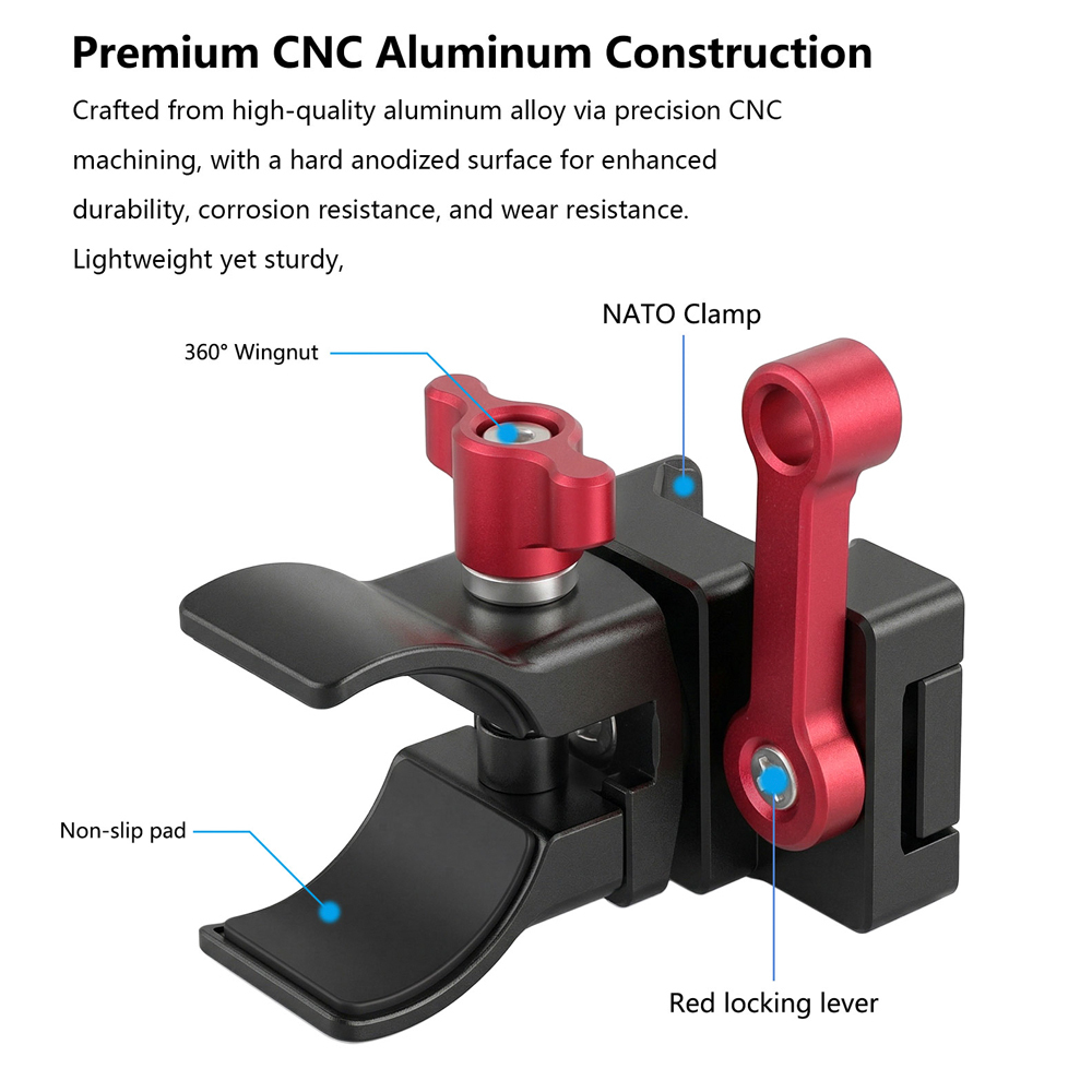 CAMVATE Shotgun Microphone Clamp Crab Clamp with Shoe Mount Adapter for Shotgun Microphones