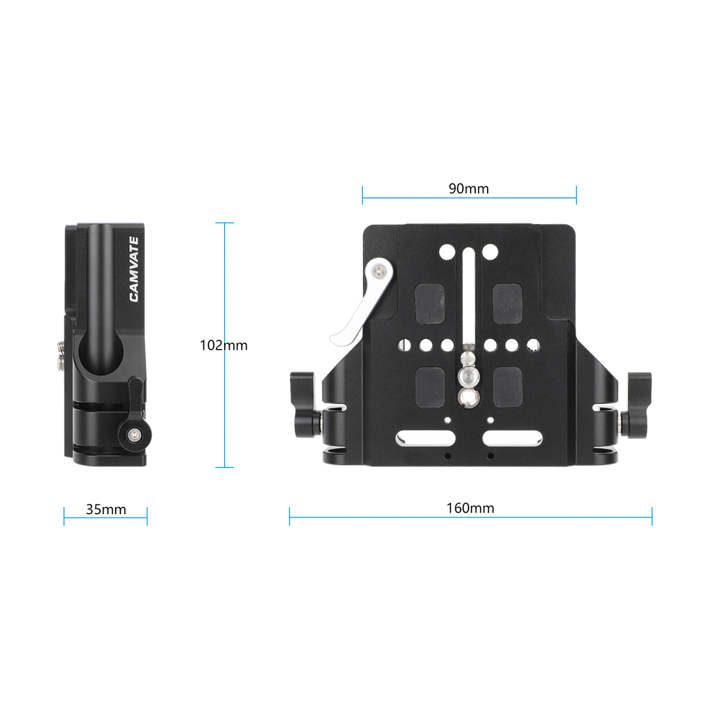 CAMVATE ARRI-Standard Quick Release Baseplate (19mm Studio)