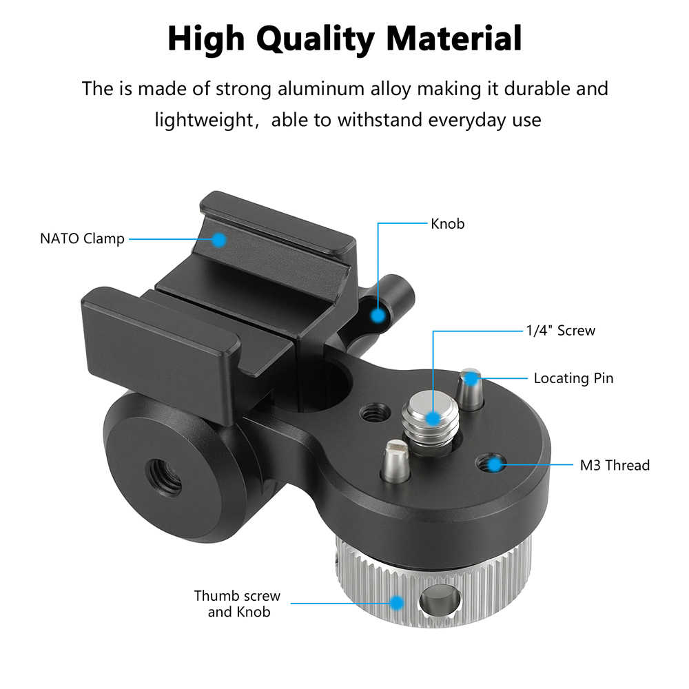 CAMVATE Adjustable Accessory Mounting Plate with Swivel Arm