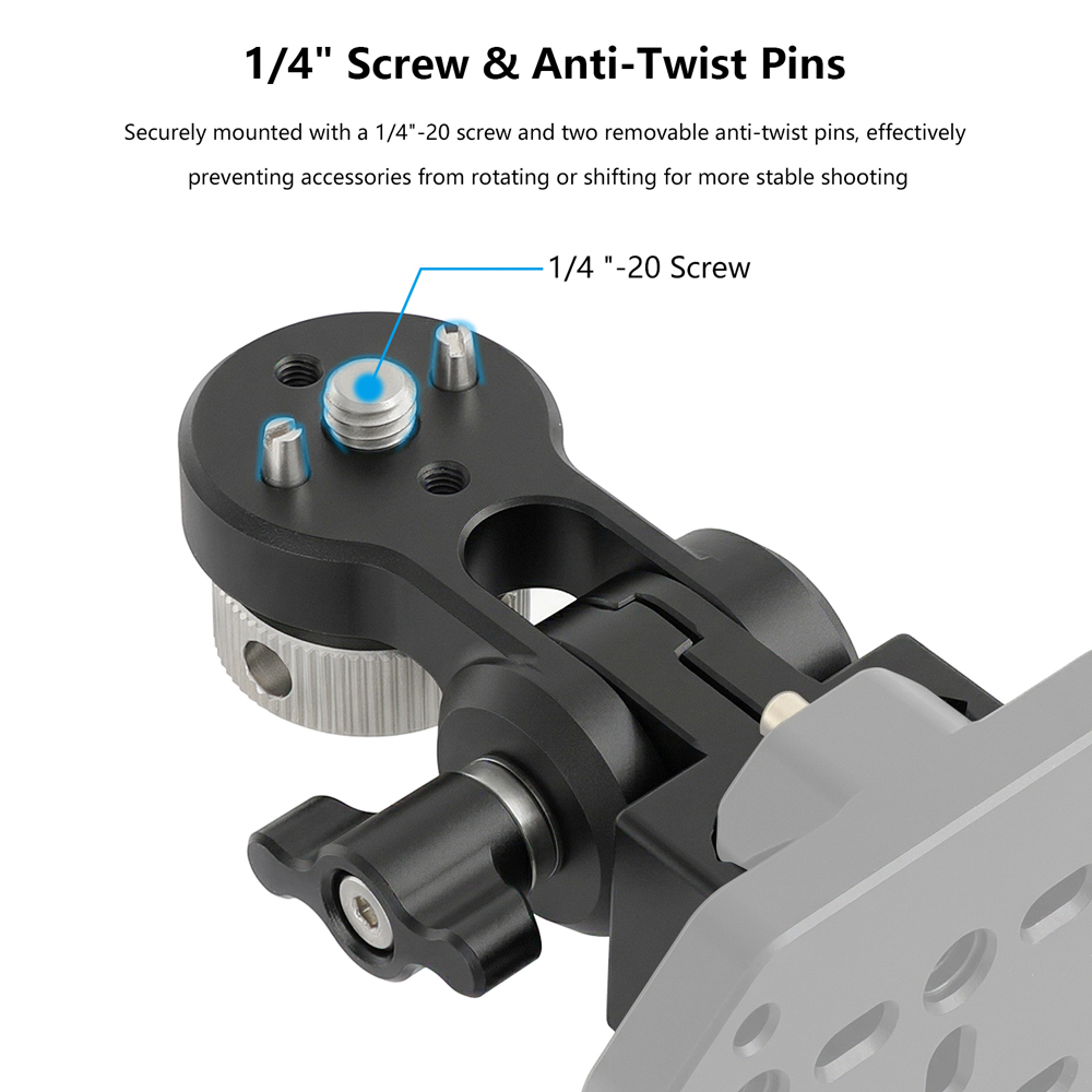 CAMVATE Adjustable Accessory Mounting Plate with Swivel Arm