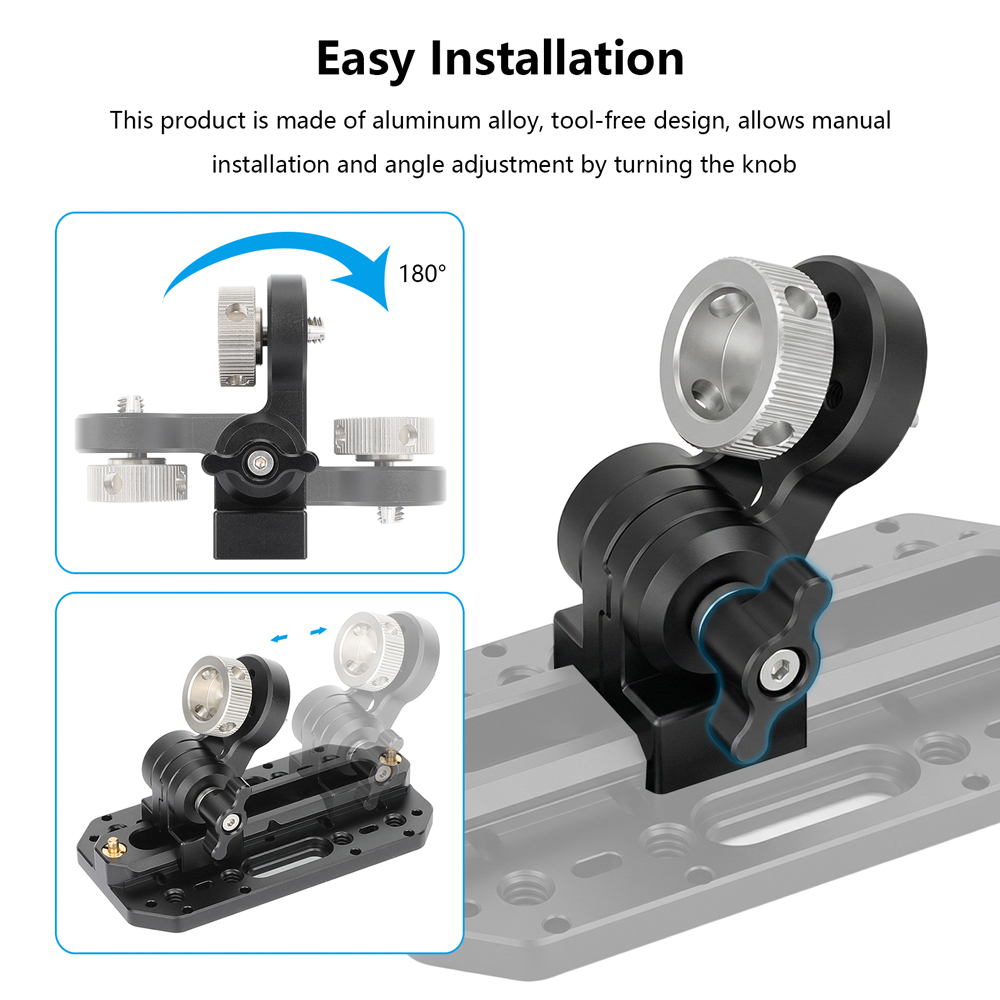 CAMVATE Adjustable Accessory Mounting Plate with Swivel Arm