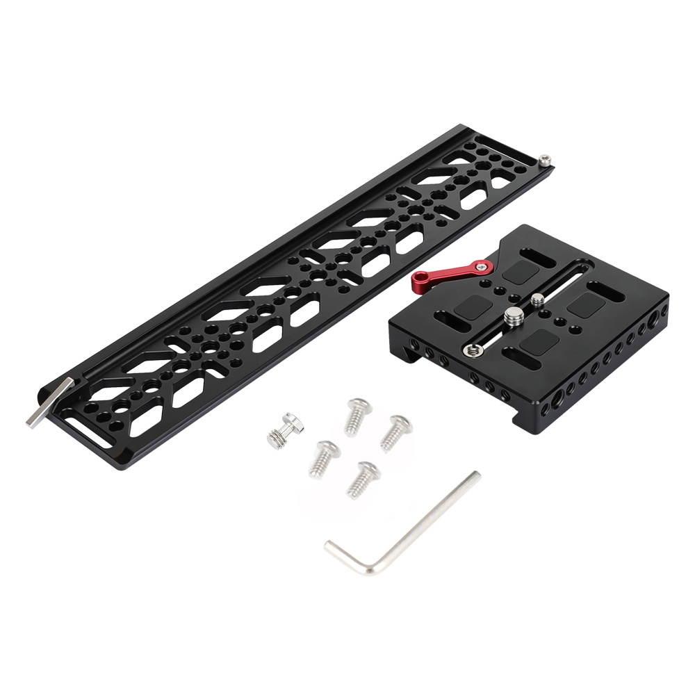 CAMVATE Standard ARRI 12" Dovetail Bridge Sled Plate & Quick Release Baseplate For DSLR Camera / DV Camcorder