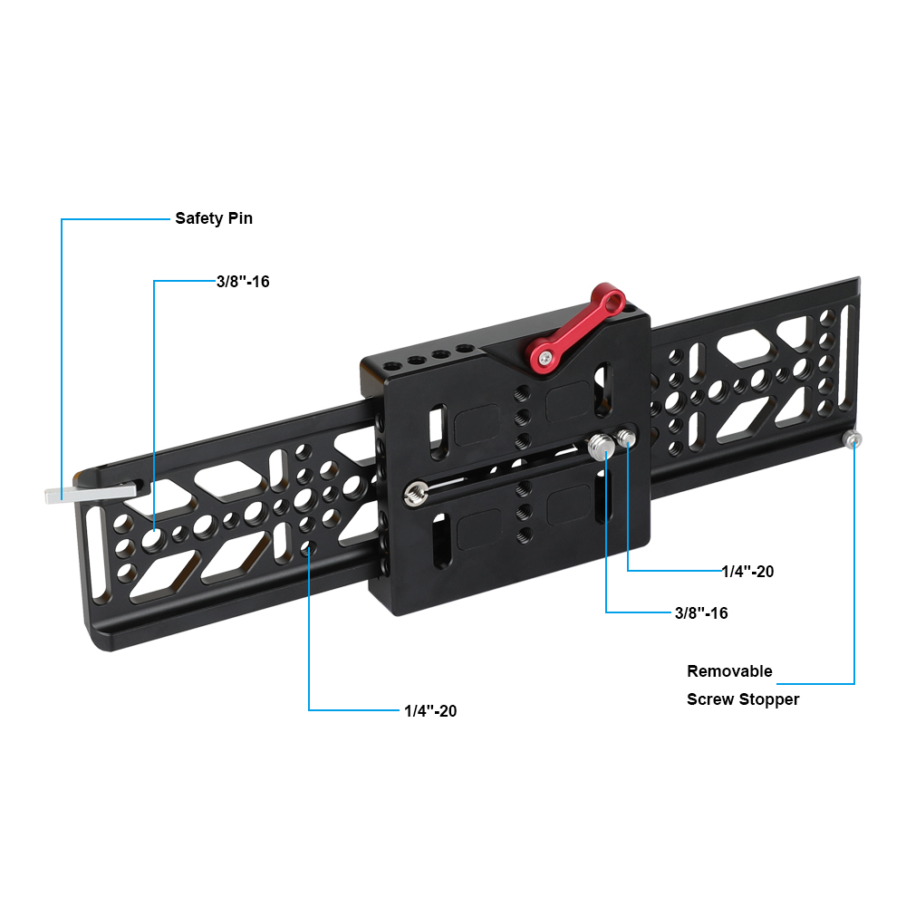 CAMVATE Standard ARRI 12" Dovetail Bridge Sled Plate & Quick Release Baseplate For DSLR Camera / DV Camcorder