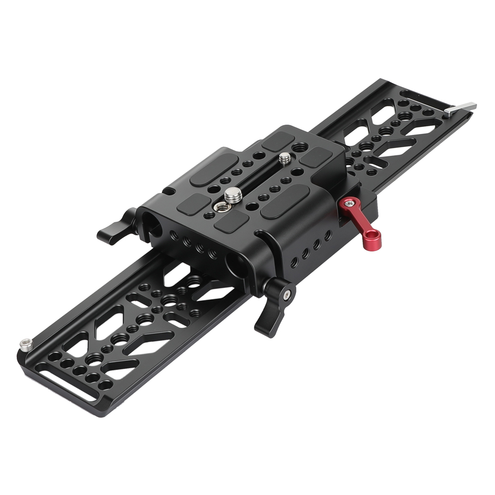 CAMVATE Standard ARRI 12" Dovetail Bridge Sled Plate With QR Sliding Baseplate For Camcorder Shoulder Mount Rig