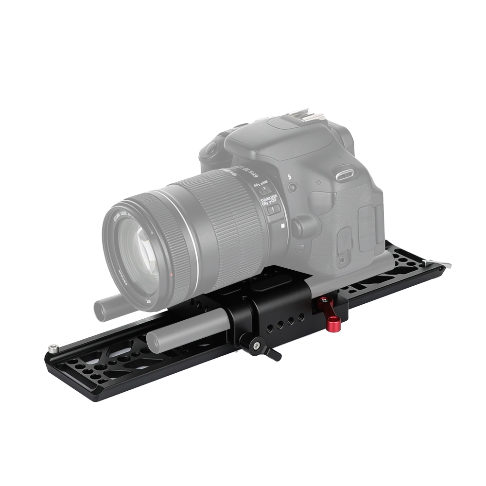 CAMVATE Standard ARRI 12" Dovetail Bridge Sled Plate With QR Sliding Baseplate For Camcorder Shoulder Mount Rig