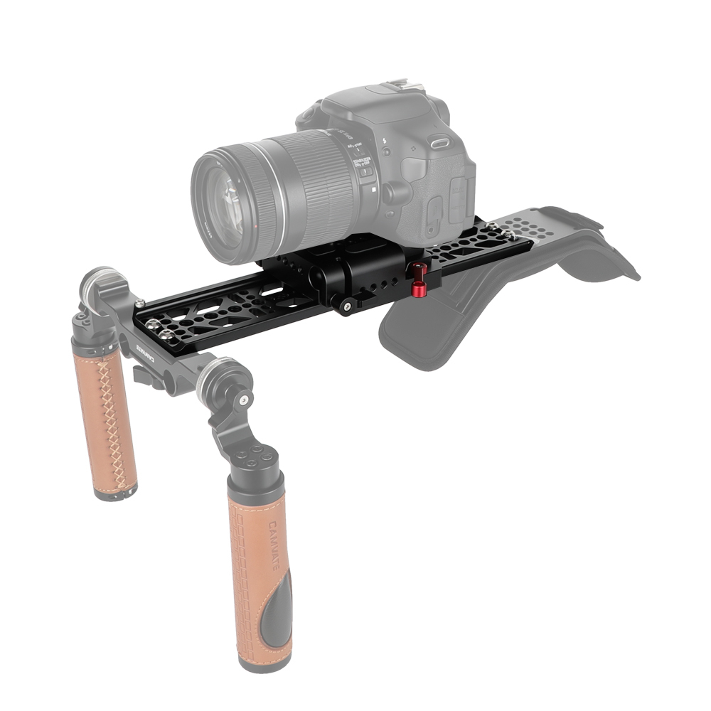 CAMVATE Standard ARRI 12" Dovetail Bridge Sled Plate With QR Sliding Baseplate For Camcorder Shoulder Mount Rig