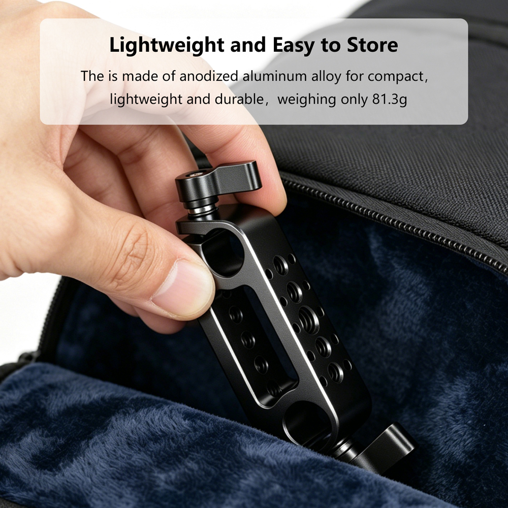 CAMVATE 15mm LWS Dual-Rod Clamp with 1/4''-20 Male Screw Adapter