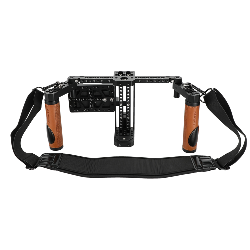 CAMVATE 7" Monitor Cage Kit with Dual Rosette Mount Rubber Handgrips