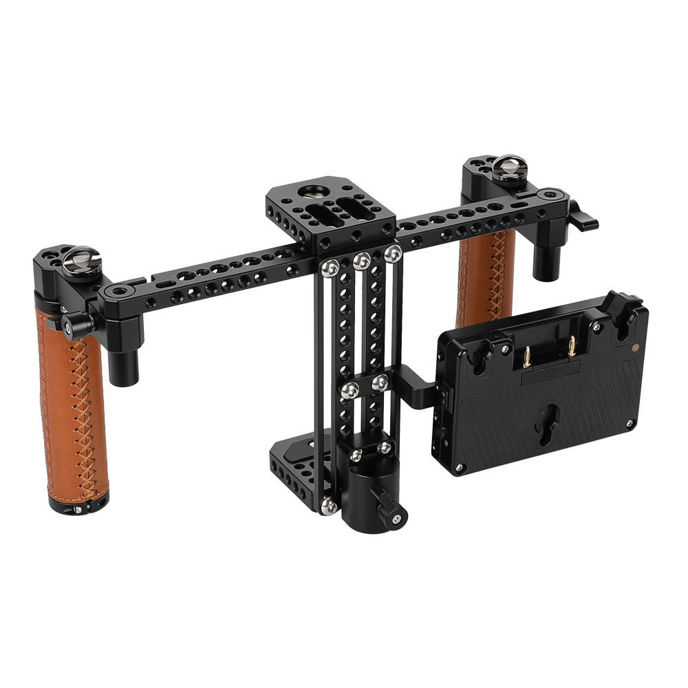 CAMVATE 7" Monitor Cage Kit with Dual Rosette Mount Rubber Handgrips