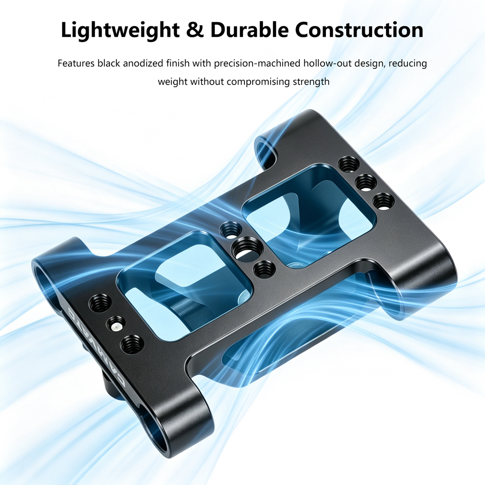 CAMVATE Arca-Type Baseplate Kit with 15mm LWS Rod Mount