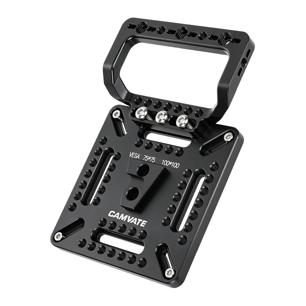 CAMVATE Multipurpose Cheese Plate with VESA Mount & Handle (75 to 100mm, Black)