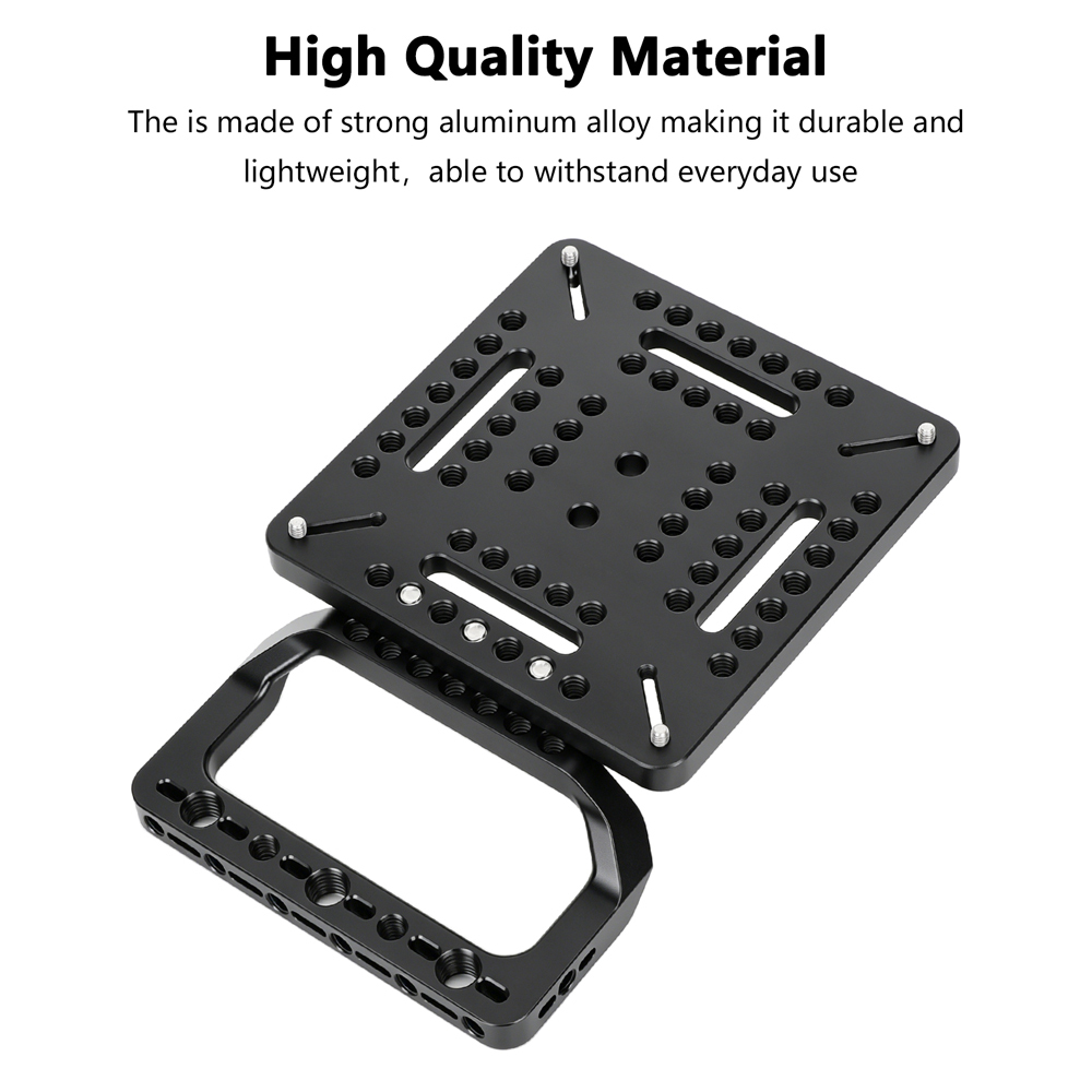 CAMVATE Multipurpose Cheese Plate with VESA Mount & Handle (75 to 100mm, Black)