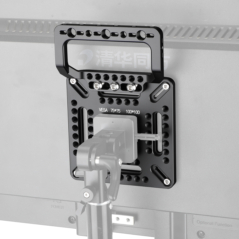 CAMVATE Multipurpose Cheese Plate with VESA Mount & Handle (75 to 100mm, Black)