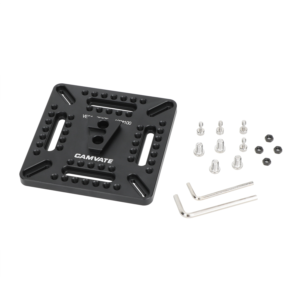 CAMVATE Multipurpose VESA Monitor Mounting Plate with V-Lock Wedge & Handle (75 to 100mm)