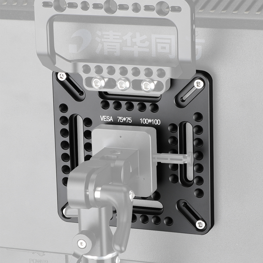 CAMVATE Multipurpose VESA Monitor Mounting Plate with V-Lock Wedge & Handle (75 to 100mm)