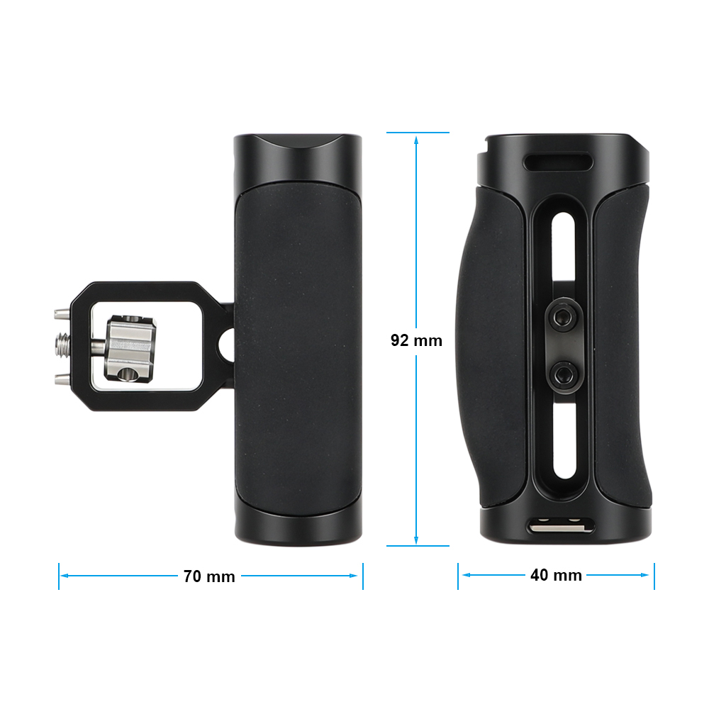 CAMVATE Wooden Handgrip with Anti-Twist 1/4"-20 Mount (Right Side)