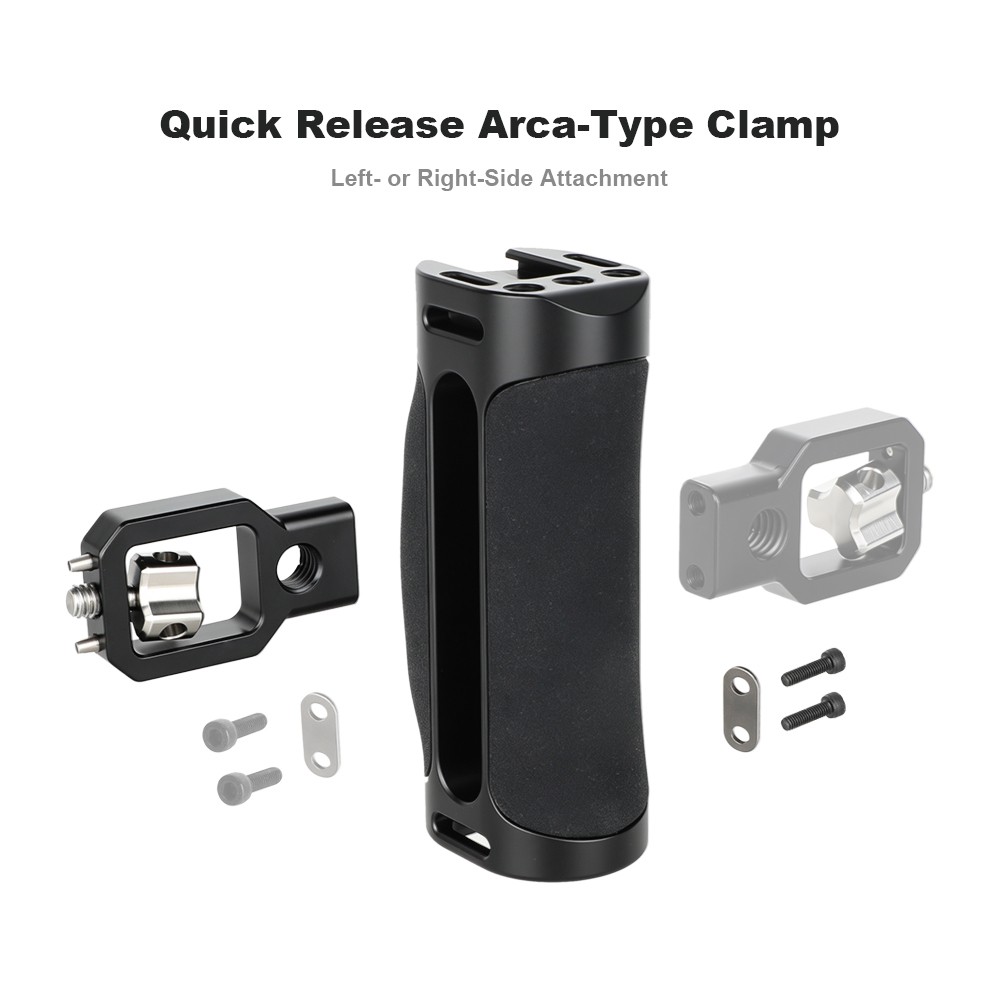 CAMVATE Wooden Handgrip with Anti-Twist 1/4"-20 Mount (Right Side)