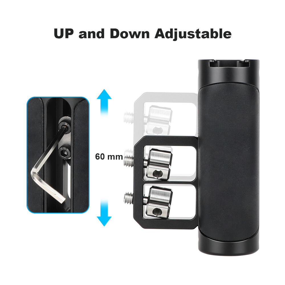 CAMVATE Side Handle with Dual 1/4"-20 Screw Mount