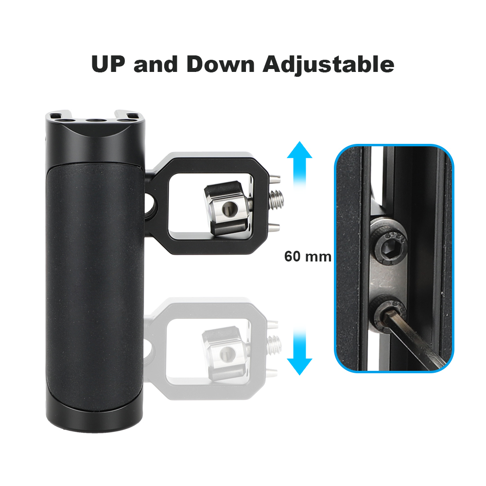 CAMVATE Wooden Handgrip with Anti-Twist 1/4"-20 Mount (Right Side)