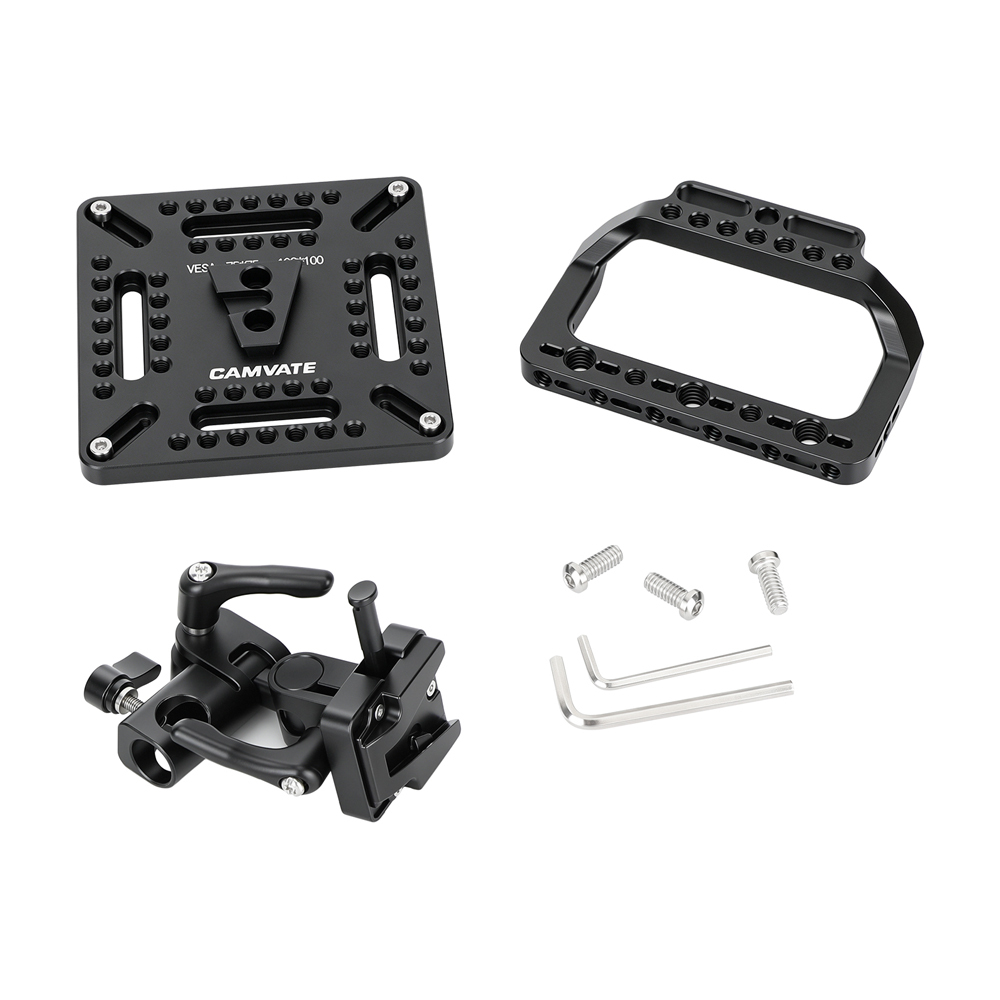 CAMVATE Multipurpose VESA Monitor Mounting Plate with V-Lock Wedge (75 to 100mm)