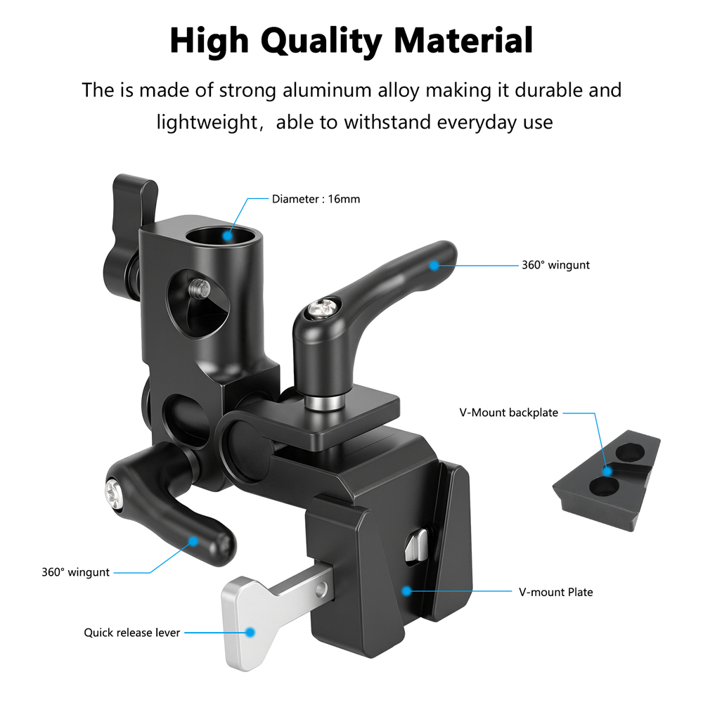 CAMVATE Quick Release V-Lock to Light/C-Stand Adapter