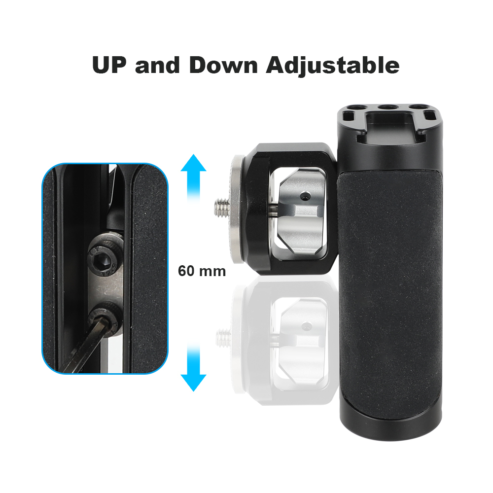 CAMVATE Side Handle with Dual 1/4"-20 Screw Mount