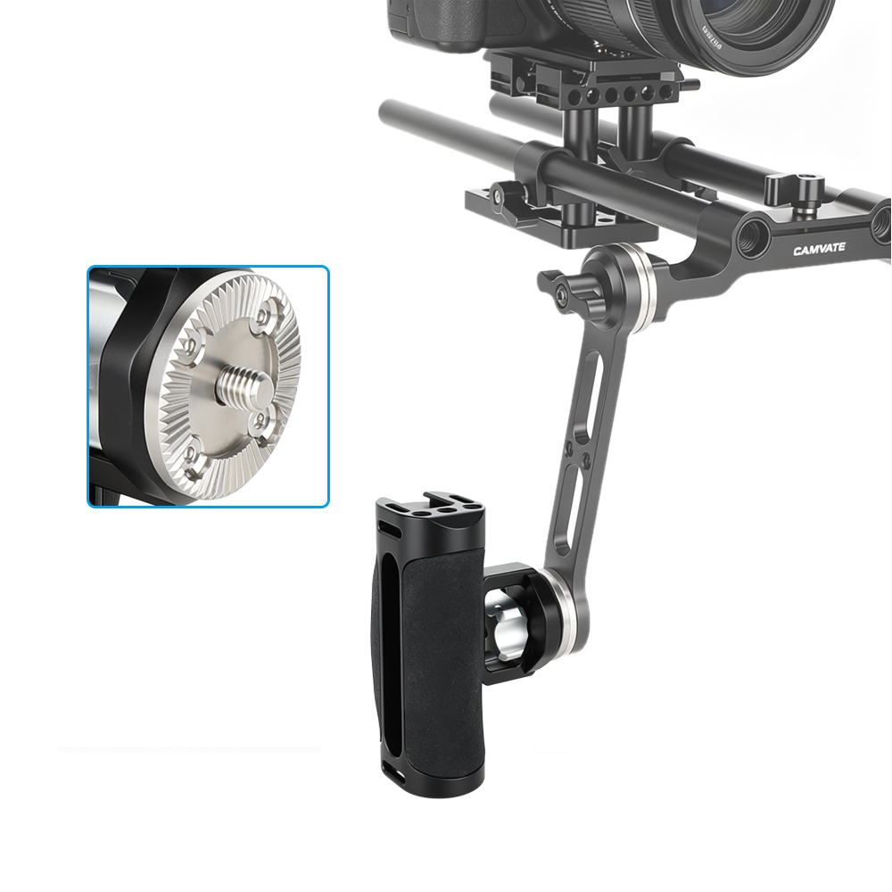 CAMVATE Side Handle with Dual 1/4"-20 Screw Mount