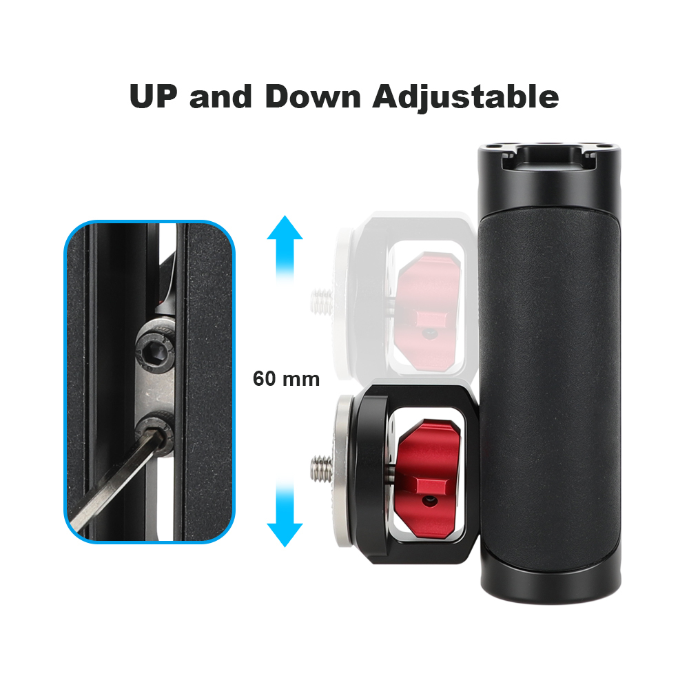 CAMVATE Side Handle with Dual 1/4"-20 Screw Mount