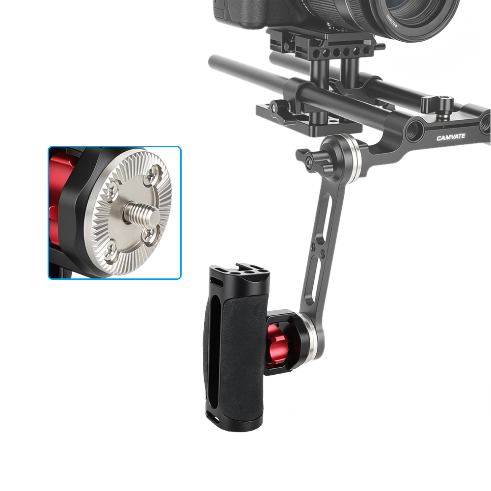 CAMVATE Side Handle with Dual 1/4"-20 Screw Mount