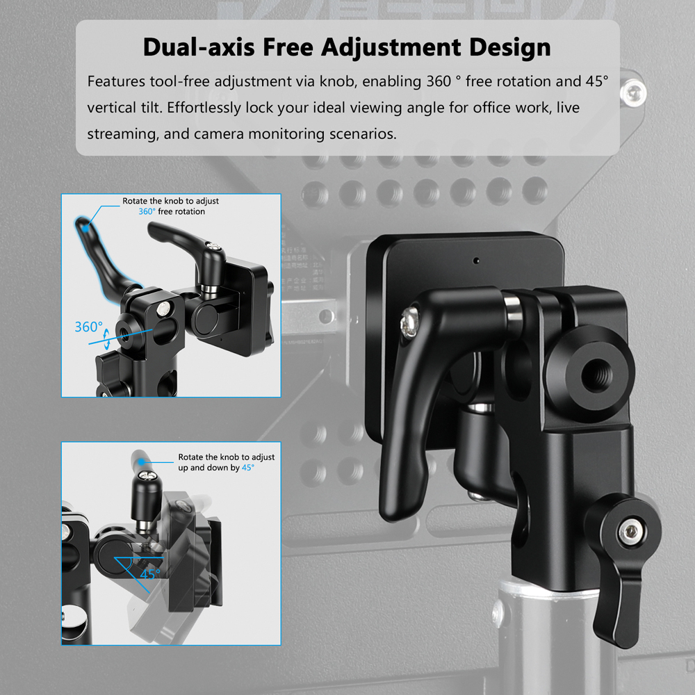 CAMVATE Adjustable 5/8" Pole Mount with V-Lock Wedge