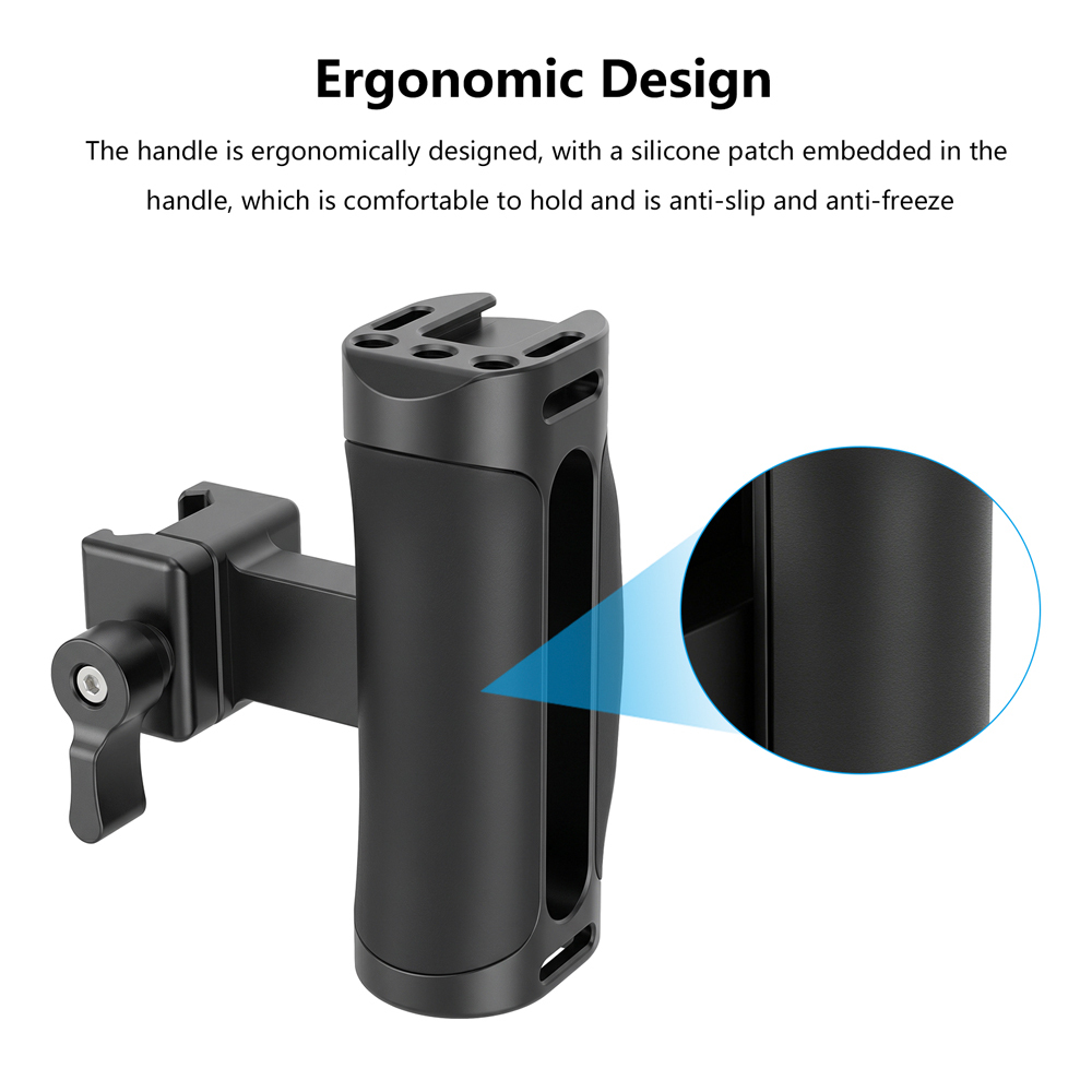 CAMVATE Side Handle with NATO Clamp Mount (Silicone Grip)