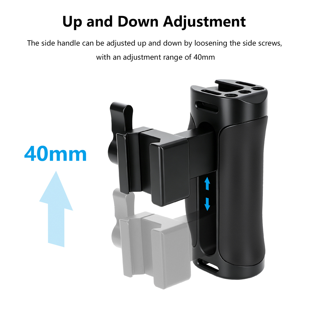 CAMVATE Side Handle with NATO Clamp Mount (Silicone Grip)