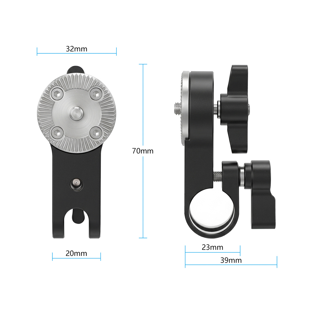 CAMVATE 15mm Rod Clamp with ARRI-Style Rosette Adapter