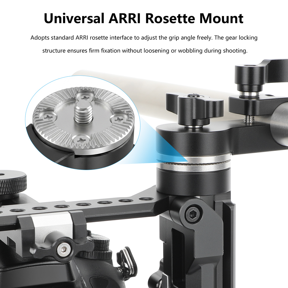 CAMVATE 15mm Rod Clamp with ARRI-Style Rosette Adapter