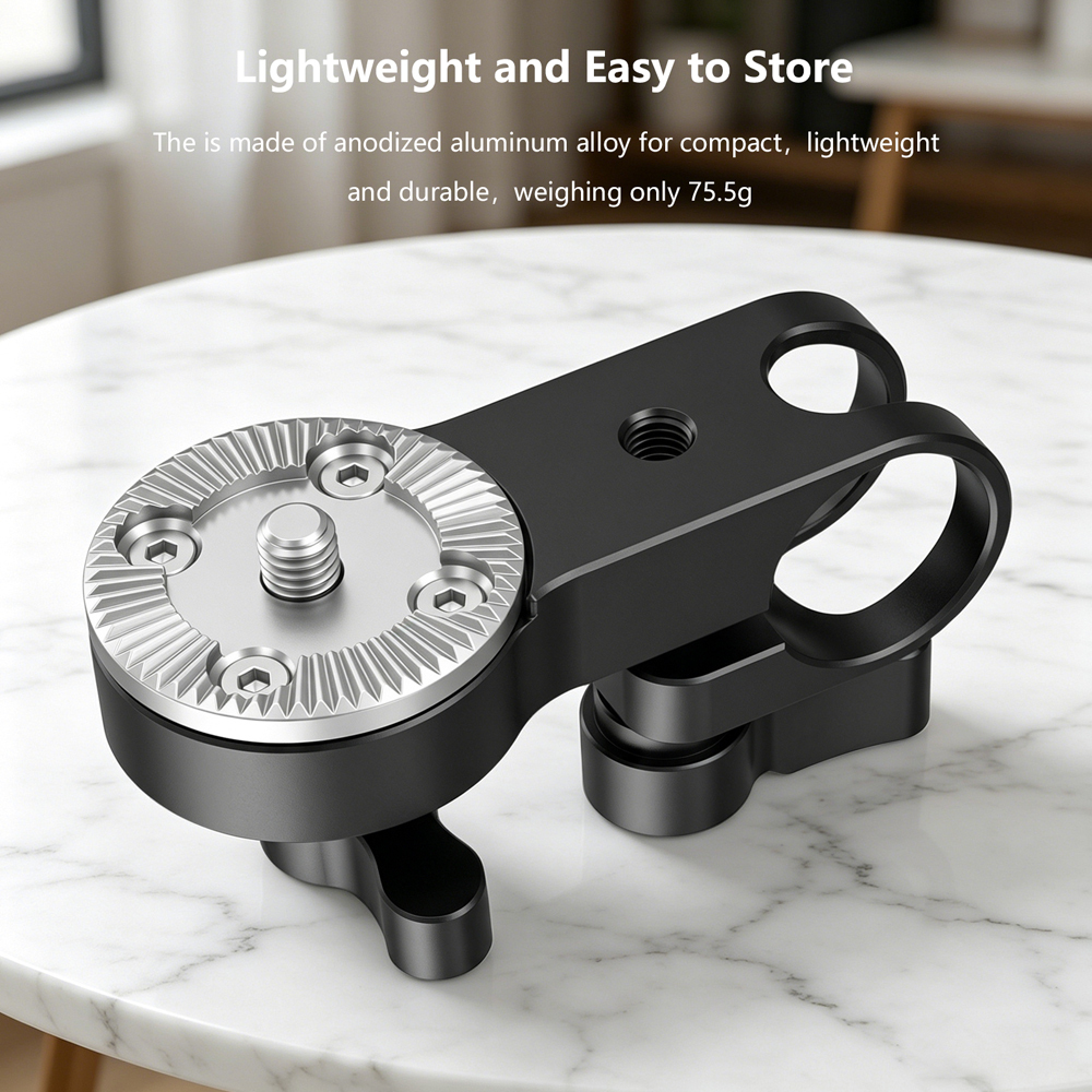 CAMVATE 15mm Rod Clamp with ARRI-Style Rosette Adapter