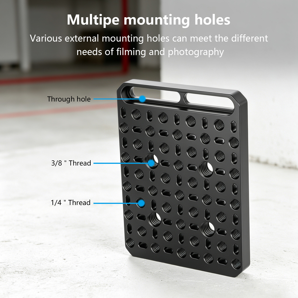 CAMVATE Cheese-Style Extension Plate with Anti-Twist Accessory Threads