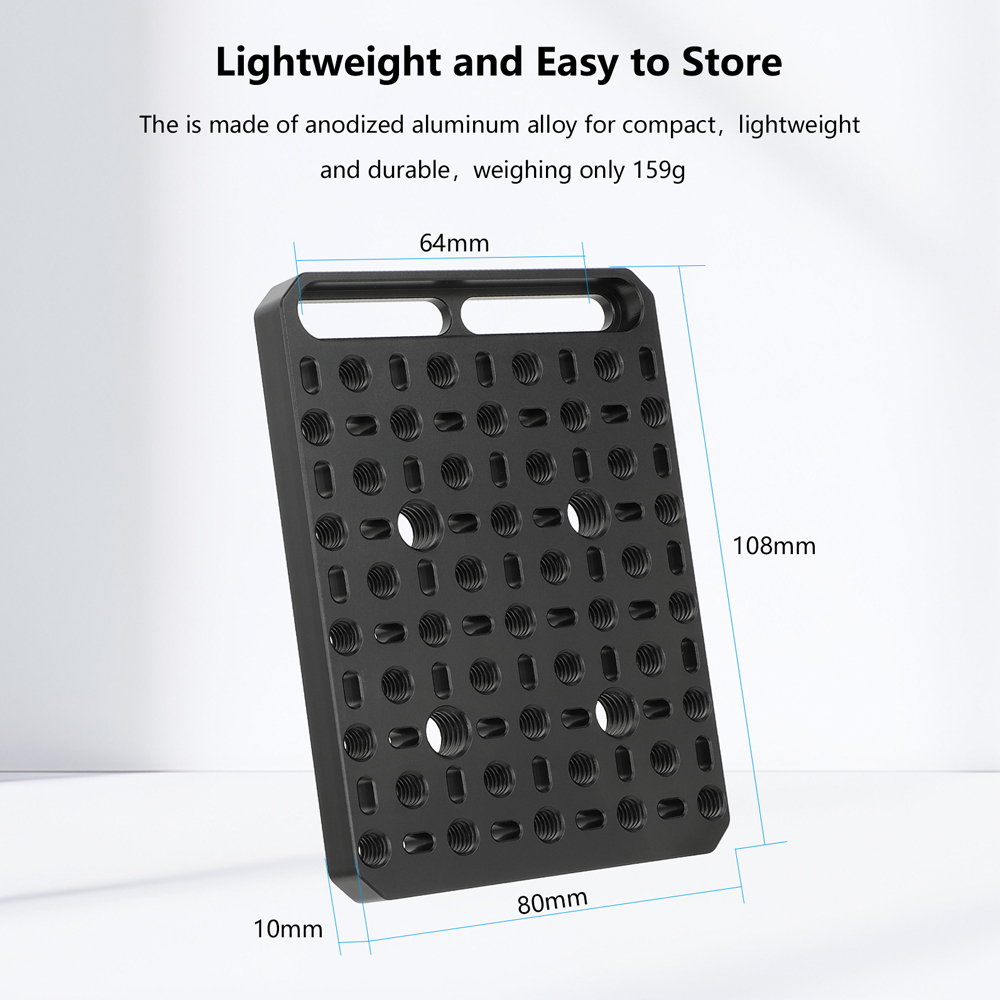 CAMVATE Cheese-Style Extension Plate with Anti-Twist Accessory Threads