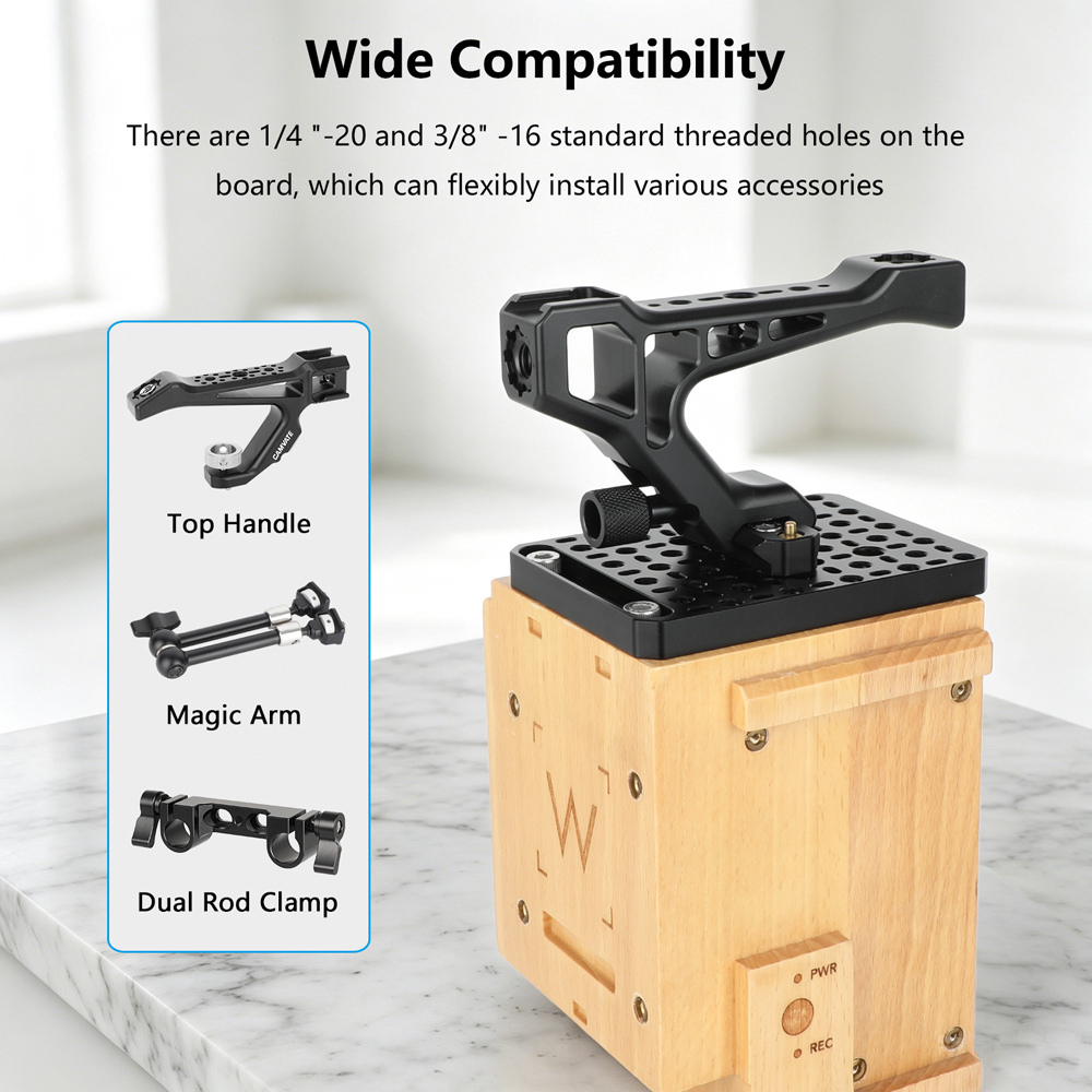 CAMVATE Cheese-Style Extension Plate with Anti-Twist Accessory Threads